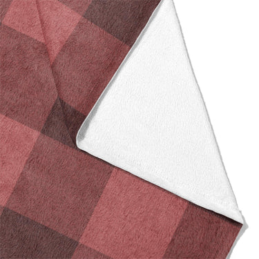 Buffalo Plaid Deep Red Mockup Fleece Fold