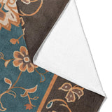 Miriam Dark Teal & Brown Mockup Fleece Fold