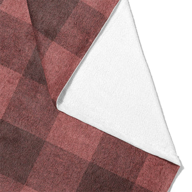Buffalo Plaid Deep Red Mockup Fleece Fold