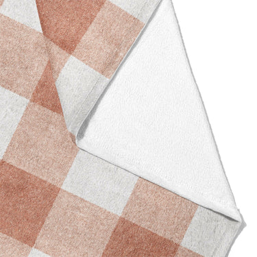 Buffalo Plaid Light Terracotta Mockup Fleece Fold