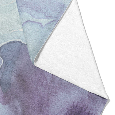 Zephyr Watercolor Blue & Purple Mockup Fleece Fold