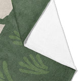 Desert Coyote Forest & Moss Green Mockup Fleece Fold