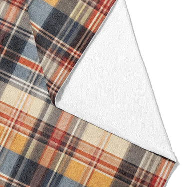 MacPherson Plaid Navy & Gold Mockup Fleece Fold