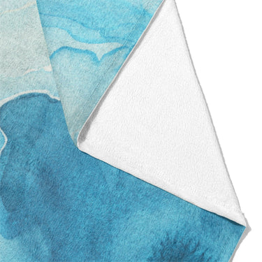 Zephyr Watercolor Azure Blue Mockup Fleece Fold