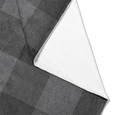 Buffalo Plaid Charcoal Black Mockup Fleece Fold