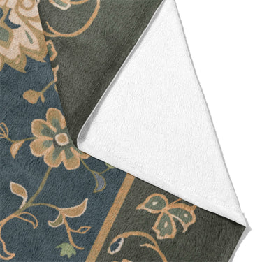 Miriam Navy & Olive Green Mockup Fleece Fold