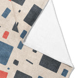 Geometric Confetti Blue & Red Mockup Fleece Fold