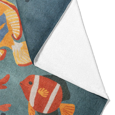 Tropical Fish & Coral Mockup Fleece Fold
