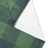 Buffalo Plaid Green Navy Mockup Fleece Fold