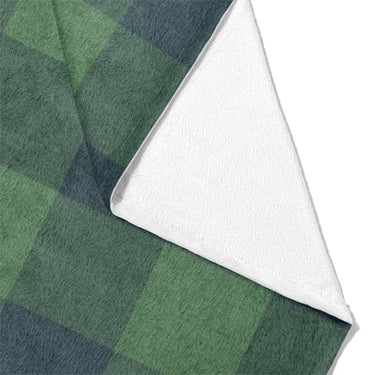 Buffalo Plaid Green Navy Mockup Fleece Fold
