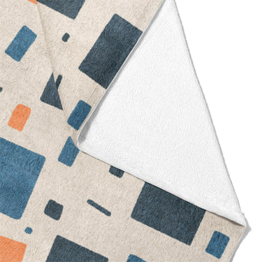 Geometric Confetti Blue & Orange Mockup Fleece Fold