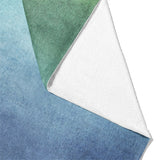 Micah Watercolor Blue & Green Mockup Fleece Fold