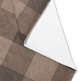 Buffalo Plaid Dark Cedar Brown Mockup Fleece Fold