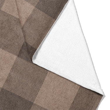 Buffalo Plaid Dark Cedar Brown Mockup Fleece Fold
