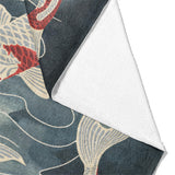 Koi Pond Blue Mockup Fleece Fold