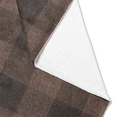 Buffalo Plaid Hickory Brown Mockup Fleece Fold