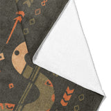 Ophidian Snakes Green & Orange Mockup Fleece Fold