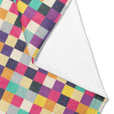 Pixel Mosaic Multicolor Midtone Mockup Fleece Fold