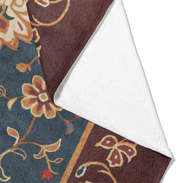 Miriam Navy & Burgundy Mockup Fleece Fold