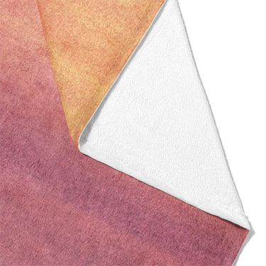 Imogen Watercolor Orange & Purple Ombre Mockup Fleece Fold