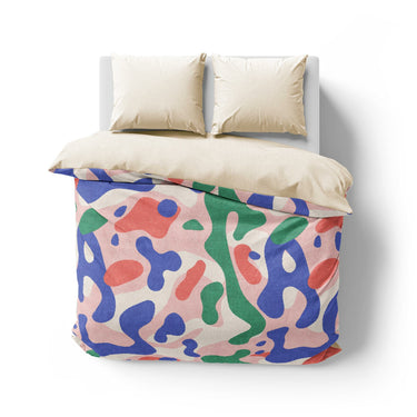 Concetta Pink Green & Blue Mockup Overhead Natural