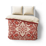 Annette Red & Ivory Mockup Overhead Natural