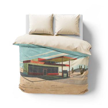 Desert Fill Station Mockup Overhead Natural