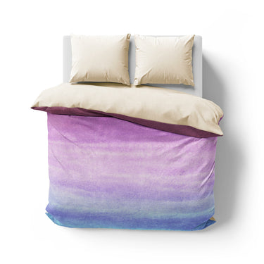 Imogen Watercolor Blue & Purple Ombre Mockup Overhead Natural