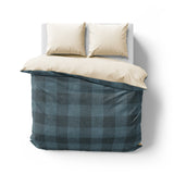 Buffalo Plaid Dark Navy Mockup Overhead Natural