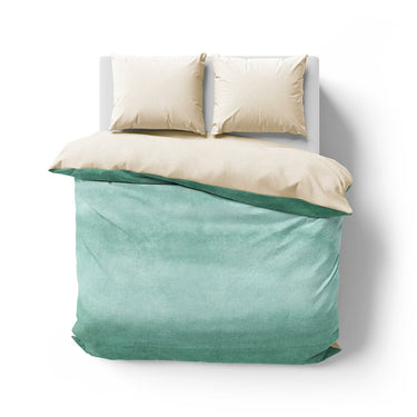 Jacinda Watercolor Teal Ombre Mockup Overhead Natural