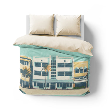 Art Deco Beach Mockup Overhead Natural