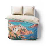 Mediterranean Cliffside Village Mockup Overhead Natural