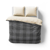 Buffalo Plaid Charcoal Black Mockup Overhead Natural