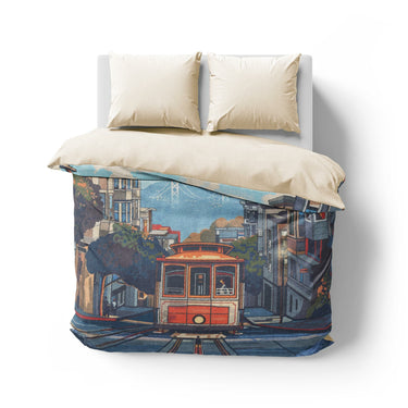 San Francisco Trolley Mockup Overhead Natural