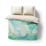 Zephyr Watercolor Blue & Green Mockup Overhead Natural