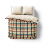 Brenton Plaid Taupe Teal Mockup Overhead Natural