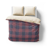 Buffalo Plaid Maroon & Navy Mockup Overhead Natural