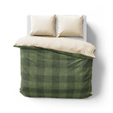 Buffalo Plaid Dark Olive Mockup Overhead Natural