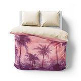 Sunset Palms Pink & Purple Mockup Overhead Natural