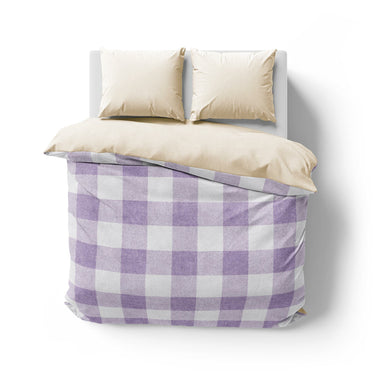 Buffalo Plaid Lilac Mockup Overhead Natural