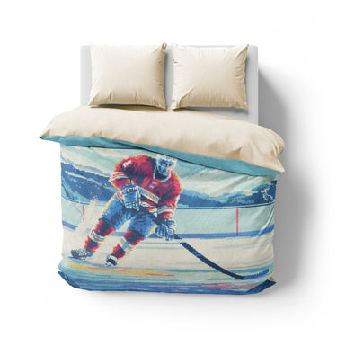 8 Bit Pond Hockey Mockup Overhead Natural