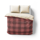 Buffalo Plaid Deep Red Mockup Overhead Natural