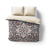 Annette Navy & Orange Mockup Overhead Natural