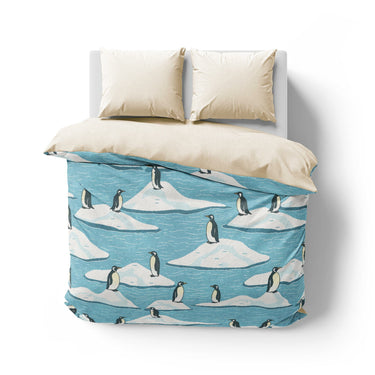 Arctic Penguins Mockup Overhead Natural