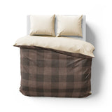 Buffalo Plaid Hickory Brown Mockup Overhead Natural