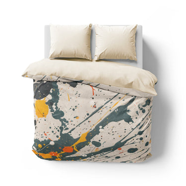 Jason Dark Teal & Orange Mockup Overhead Natural