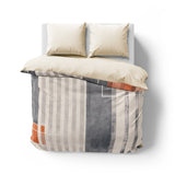 Gordian Navy & Orange Mockup Overhead Natural