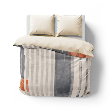 Gordian Navy & Orange Mockup Overhead Natural