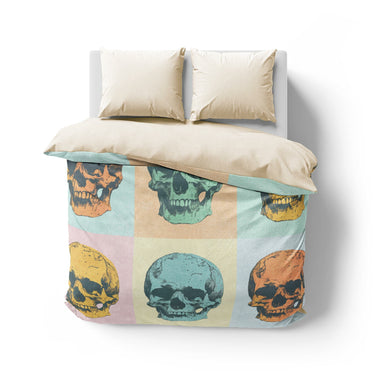 Pop Art Skulls Mockup Overhead Natural