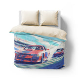 8 Bit Stock Cars Mockup Overhead Natural